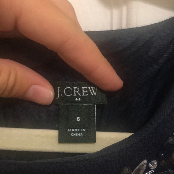 J Crew Navy Blouse - Picture 3 of 4